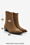 Women's Pointed-Toe Cowboy Western Boots with Seam Detail Vildo Tan Suede - 8