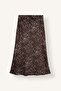 A-Line Leopard Print Regular Waist Satin Midi Skirt D7648Ax24Au