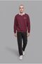 100% Cotton Boxy Fit Striped Polo Collar Printed Waffle Sweatshirt H8778Ax26Au