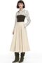 Mixray High Waist A-Line Midi Skirt - 2