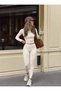 Riva Set White Ultra-Compressing Leggings Zippered Cardigan Set - 2