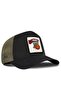 Basketball Logo Cordura Black-Khaki Trucker Hat