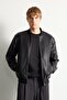 Waterproof Slim Fit College Collar Ribbed Zippered Faux Leather Bomber Coat Y5367Az22Au - 3