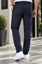 Men's Slim Fit Black Elastic Waist Drawstring Zipper Casual Jogger Pants - 3