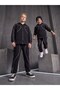 Boy's Contrast Piping Zippered Hooded Tracksuit Set - 3