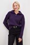 Half-Zip Turtleneck Knit Sweater - 4