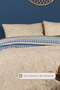 Fine Duvet Cover Set Double Size Fitted Sheet Cotton (200X220 cm) Beige - 3