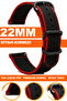 Premium Nato Fabric Textile Watch Band Strap Compatible with 22mm Watches F39Xwdb-Br