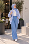 New Season Tensel Summer Fabric Comfortable Denim Trousers with Elastic Waist - 2