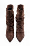 Jolie Women's Boots, Large Model Without Zipper, Stylish Heel and Thick Bottom Sole, Suede. - 2