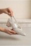 Thick Heel Shiny Heeled Shoes - 3