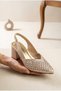 Thick Heel Shiny Heeled Shoes - 3