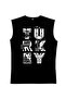Turkey Letters Black Cut Sleeve |   Sleeveless Men's T-Shirt - 2