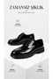 Ba0237 Lace-Up Patent Leather Classic High Sole Casual Men's Shoes