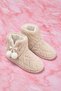 Riva Shoes Women's Plush Home Boots with Pompom Bow and Soft Lining Winter Slippers Home Boots - 3