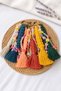 Transparent Floral Beaded - Plain Weave Macrame Keychain/Bag Ornament - 2