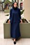 Ribbed Tunic Skirt Mercerized Set - 2