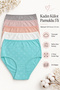 Salmon Women's Panties Large Size 5 Pack Lycra