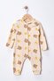 "Newborn Baby Reported Interlock Long Sleeve Romper 3-Piece Set - Soft Cotton Animal Pattern Baby Romper for Boys and Girls" - 5