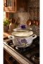 Lavender Enamel Pot 4 Liters 22 cm Diameter Milk Soup Yogurt Pot - 2
