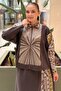 Ethnic Patterned Zippered Jacket Skirt Set - 3