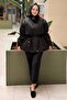 Hooded Covers Stone Embroidered Zippered Coat - 4