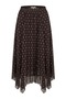 Women's Trendy Chiffon Polka Dot Brown Long Skirt - Suitable for Hijab 93 cm