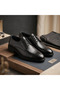 Men's Black Lace-Up Classic Shoes with Heels
