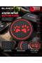 Silicone Cup Coaster Set of 2 In-Car Cup Coaster Accessory with Paw Logo Black - Claret Red - 2