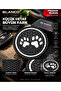 Silicone Cup Coaster Set of 2 In-Car Cup Coaster Accessory with Paw Logo Black - White - 2