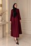 Hijab Dress Burgundy Skirt Bell Dress Hijab Evening Dress Hijab Graduation Dress