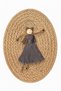 Girl in Dress Knitted Macrame Keychain/Bag Ornament