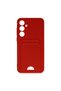 Samsung Galaxy A35 5g Case Kelvin Silicone with Business Card - Red - 2