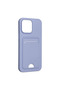 Apple iPhone 14 Pro Case Kelvin Silicone with Business Card Holder - Lilac - 3