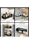 2-Pack Stainless Steel Corner Shower Caddy,No-Drilling Waterproof Bathroom Organizer with 4 Hooks,Black - 3