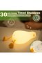 Cute Duck LED Night Light,Dimmable Squishy Animal Nursery Lamp,Rechargeable Touch Sensor Novelty Light for Kids,Warm Light - 4