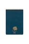 A4 Spiral Cardboard Cover Checkered Linden Notepad - Blue