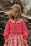 Muslin Garnished Dress 1-6 Years Coral