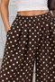 Women's Polka Dot Wide Leg Wrinkled Fabric Skirt Trousers - 2