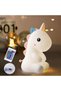 Cute Unicorn Night Light, Silicone, USB Rechargeable 5V 1200Mah, Lamp for Desk and Night Lighting (Pink)