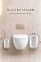 White Eco Magic Hanging Round Mina 2-Piece Wc Bucket and Brush Set - 4