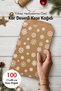 Paper Bag with Snow Pattern, Kraft-White 11X20 cm - 100 Pieces