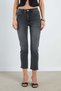 Zippered Cut-Off Leg Jeans - 5