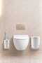White Eco Magic Hanging Round Mina 2-Piece Wc Bucket and Brush Set - 3