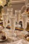 Crystal Presentation Glass 130 ml Set of 6 Glass Cups with Stands Stylish Coffee Cup Set - 2