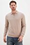 Ribbed Polo Collar Half-Zip Thessaloniki Knitted Sweatshirt - 5