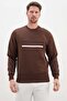 3 Yarn Printed Crew Neck Sweatshirt - 3
