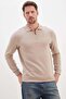 Ribbed Polo Collar Half-Zip Thessaloniki Knitted Sweatshirt - 4