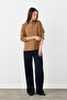 Classic Cut Viscose Shirt - Camel - 2