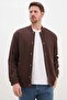 Snap Fastener Pique Fabric Regular Fit Jacket - 2